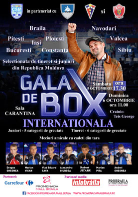 Gala internationala de box in weekend la Braila